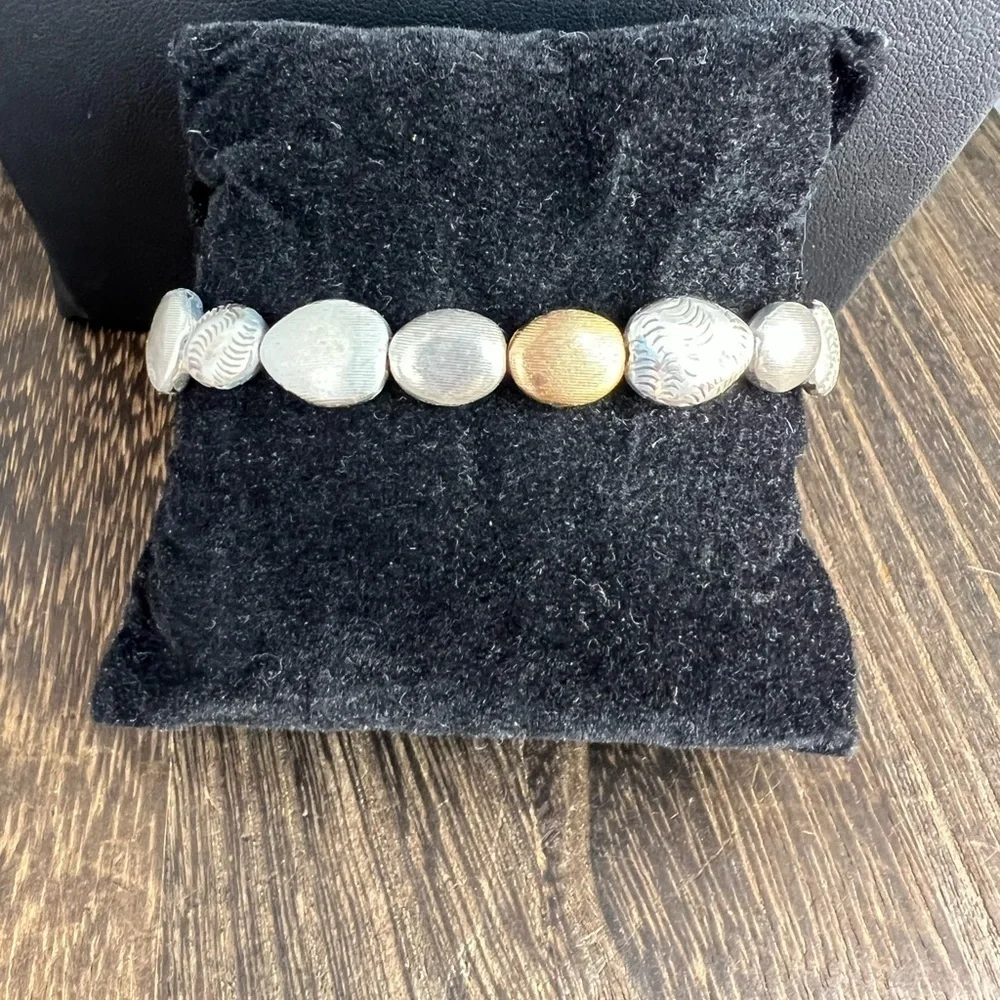 Brighton Silver & Gold Tone Bracelet 7 1/4